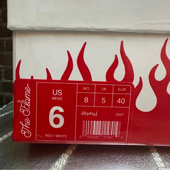 BNIB YG 4Hunnid The Flame Block Runner sneaker - Picture 9 of 9